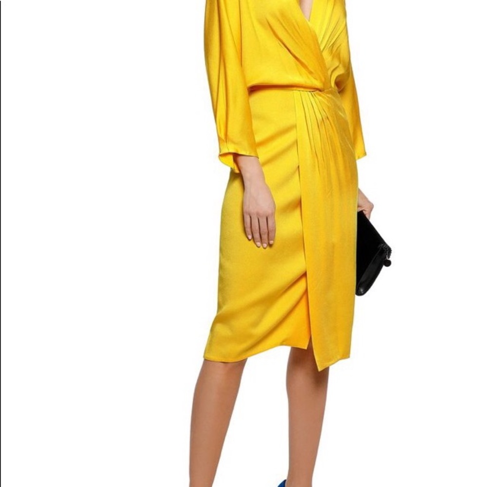 Dvf yellow dress